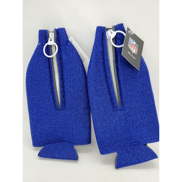 Lot of (2) Dallas Cowboys NFL Glitter Zip Up Bottle Coozie Insulator Holder - Picture 4 of 4